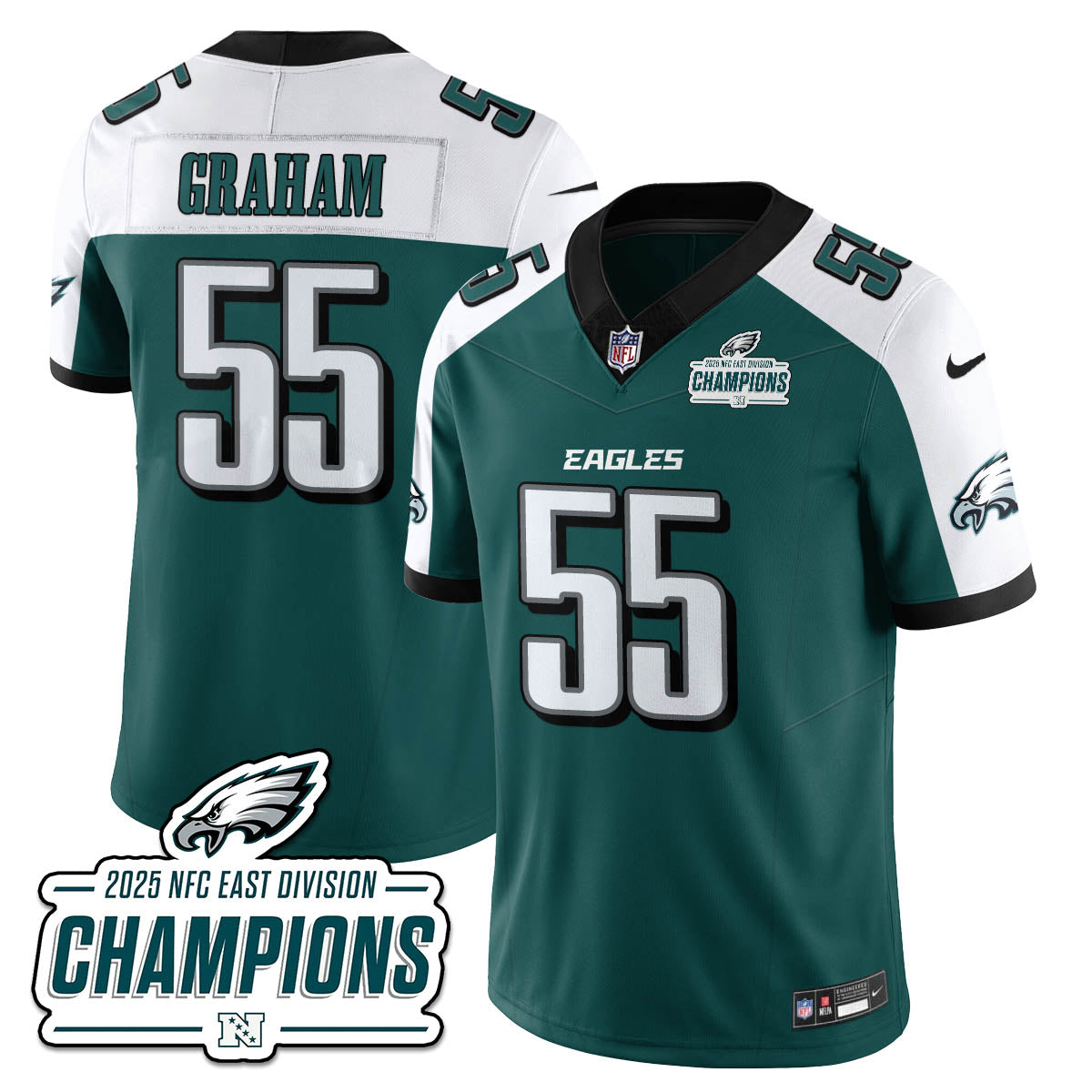 PHI NFC East Champions Vapor Limited Jersey - Stitched