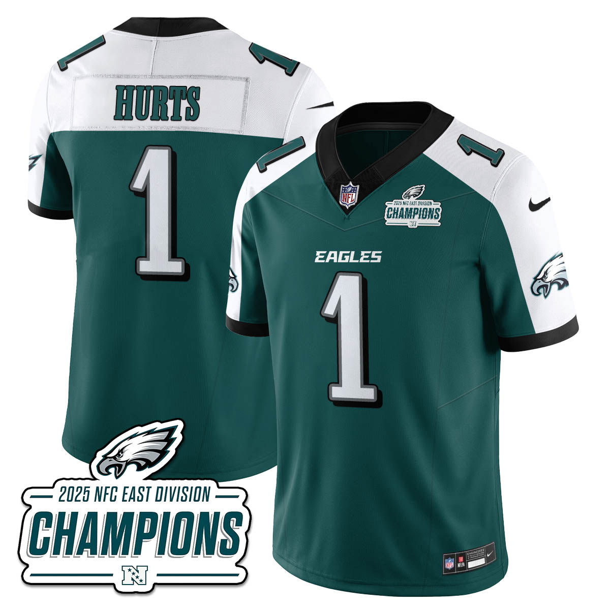PHI NFC East Champions Vapor Limited Jersey - Stitched