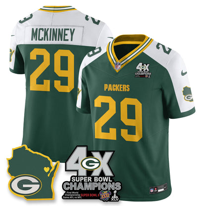 GB 4-Time Champions Patch Vapor Limited Jersey - Stitched