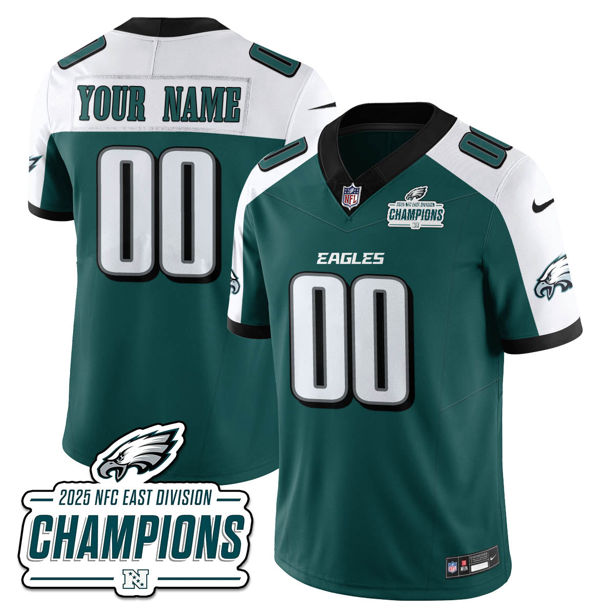 PHI NFC East Champions Vapor Limited Jersey - Stitched