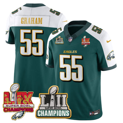 PHI LII-LIX Super Bowl Champions Vapor Limited Gold Jersey - Stitched