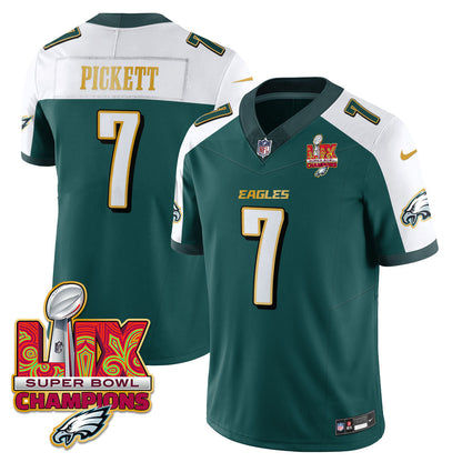 PHI Super Bowl LIX Champions Gold Trim Vapor Limited Jersey - Stitched