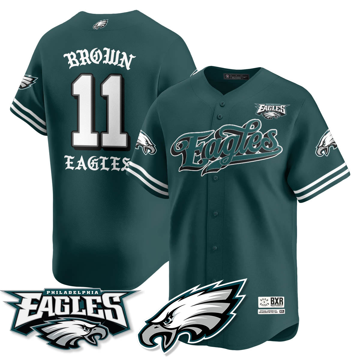 PHI Born x Raised Baseball Jersey - Stitched