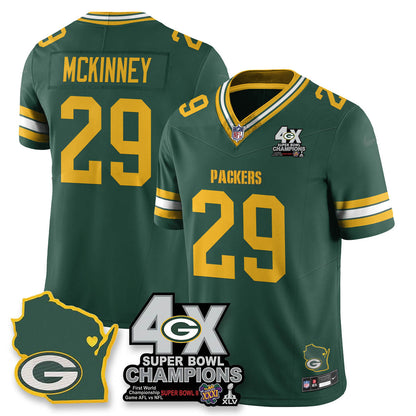 GB 4-Time Champions Patch Vapor Limited Jersey - Stitched