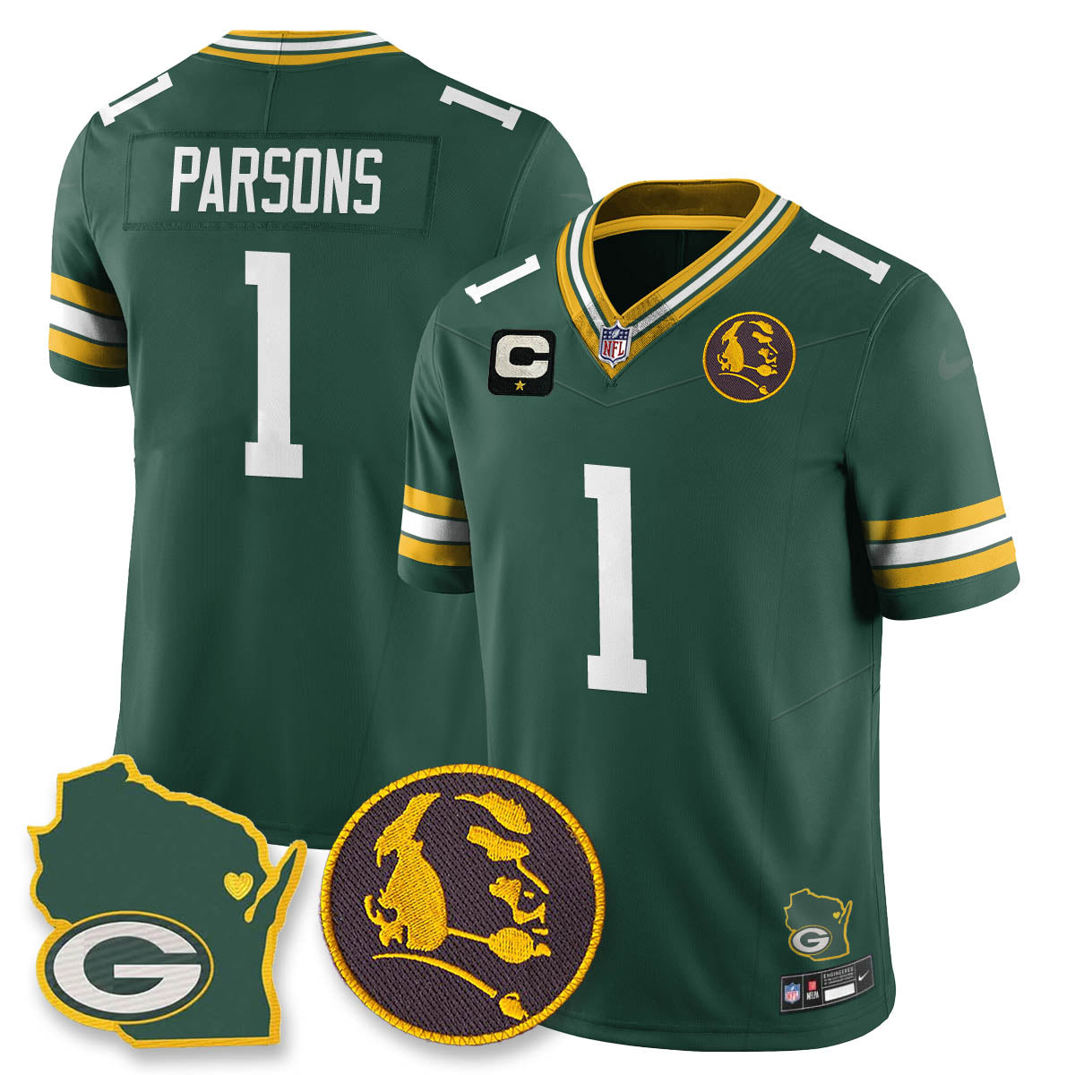 GB Vapor Limited Jersey - John Madden Patch - All Stitched