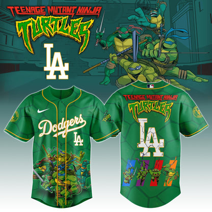 .      Los Angeles Dodgers x Ninja Turtles Night Game Limited Edition Jersey 2025