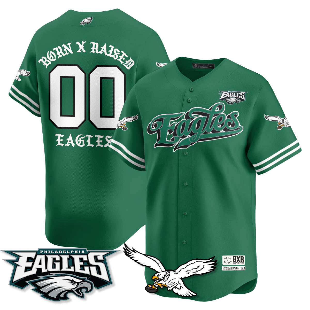 PHI Born x Raised Baseball Jersey - Stitched