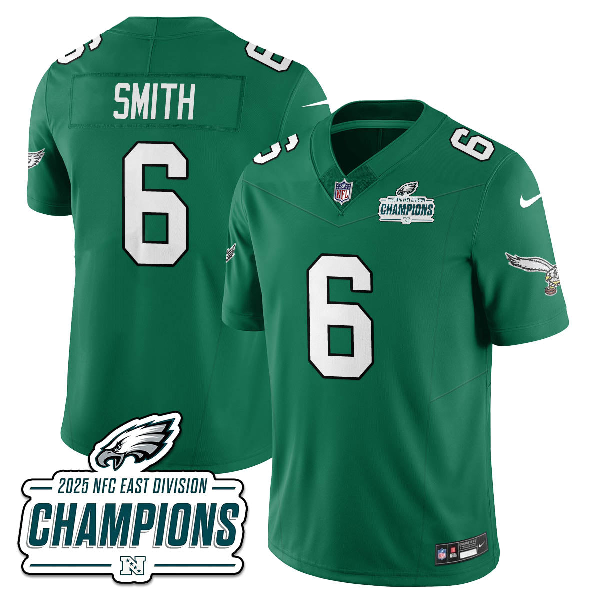 PHI NFC East Champions Vapor Limited Jersey - Stitched