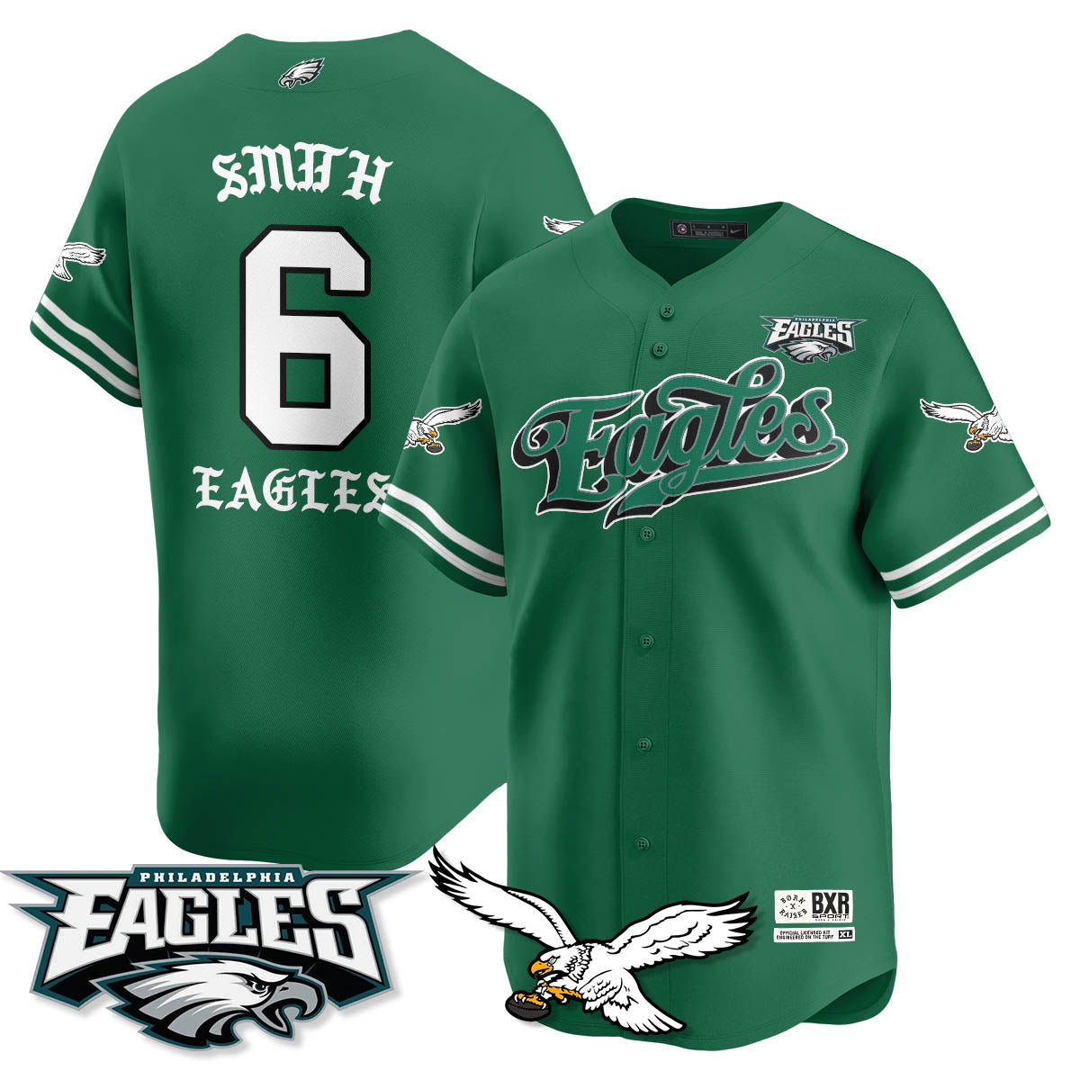 PHI Born x Raised Baseball Jersey - Stitched
