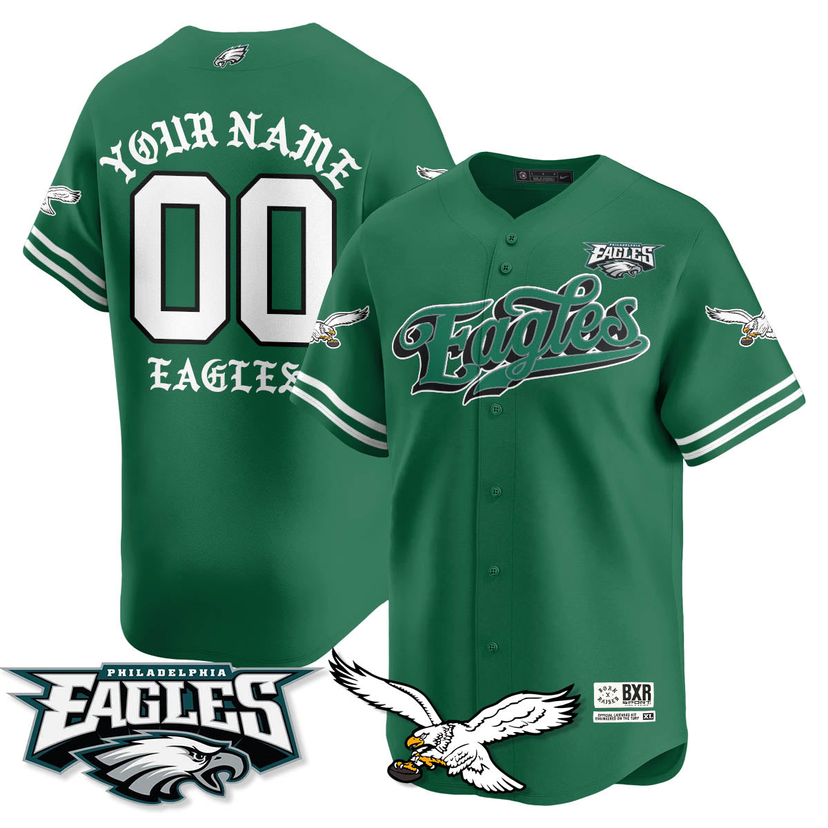 PHI Born x Raised Baseball Jersey - Stitched