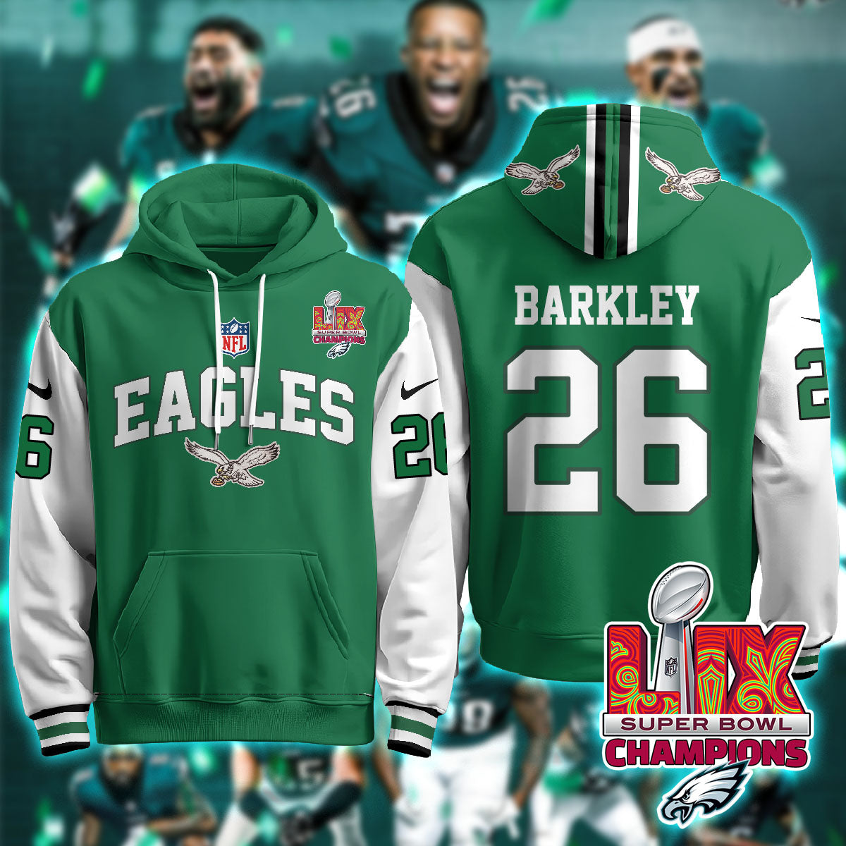 PHI Super Bowl LIX Champions Hoodie