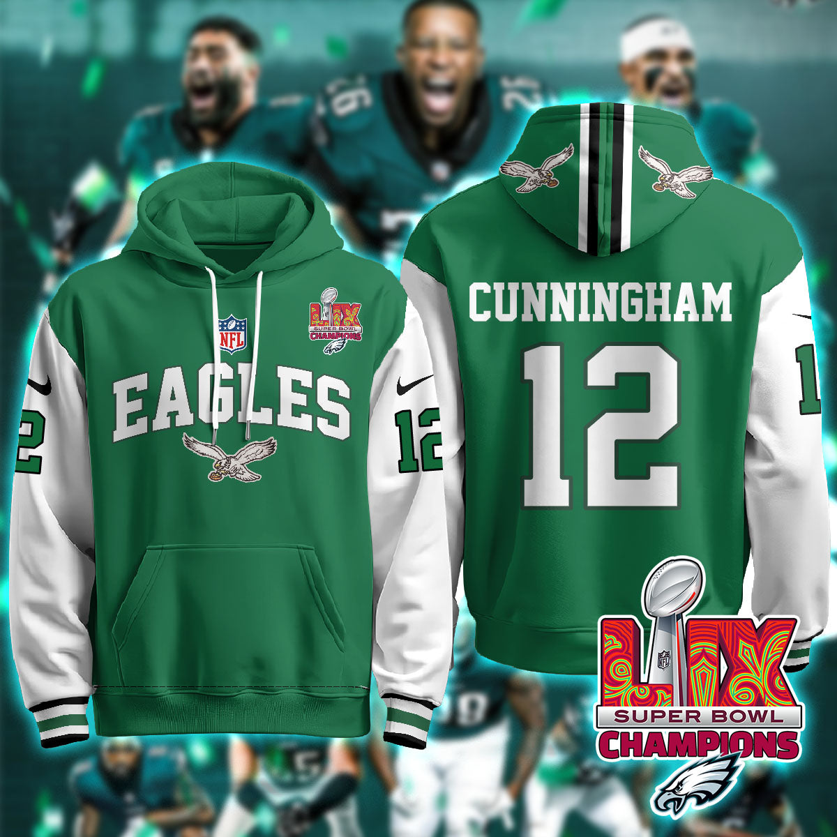 PHI Super Bowl LIX Champions Hoodie