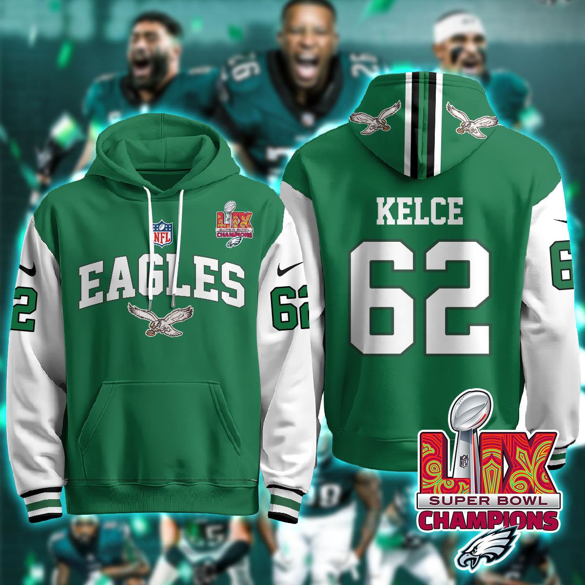 PHI Super Bowl LIX Champions Hoodie