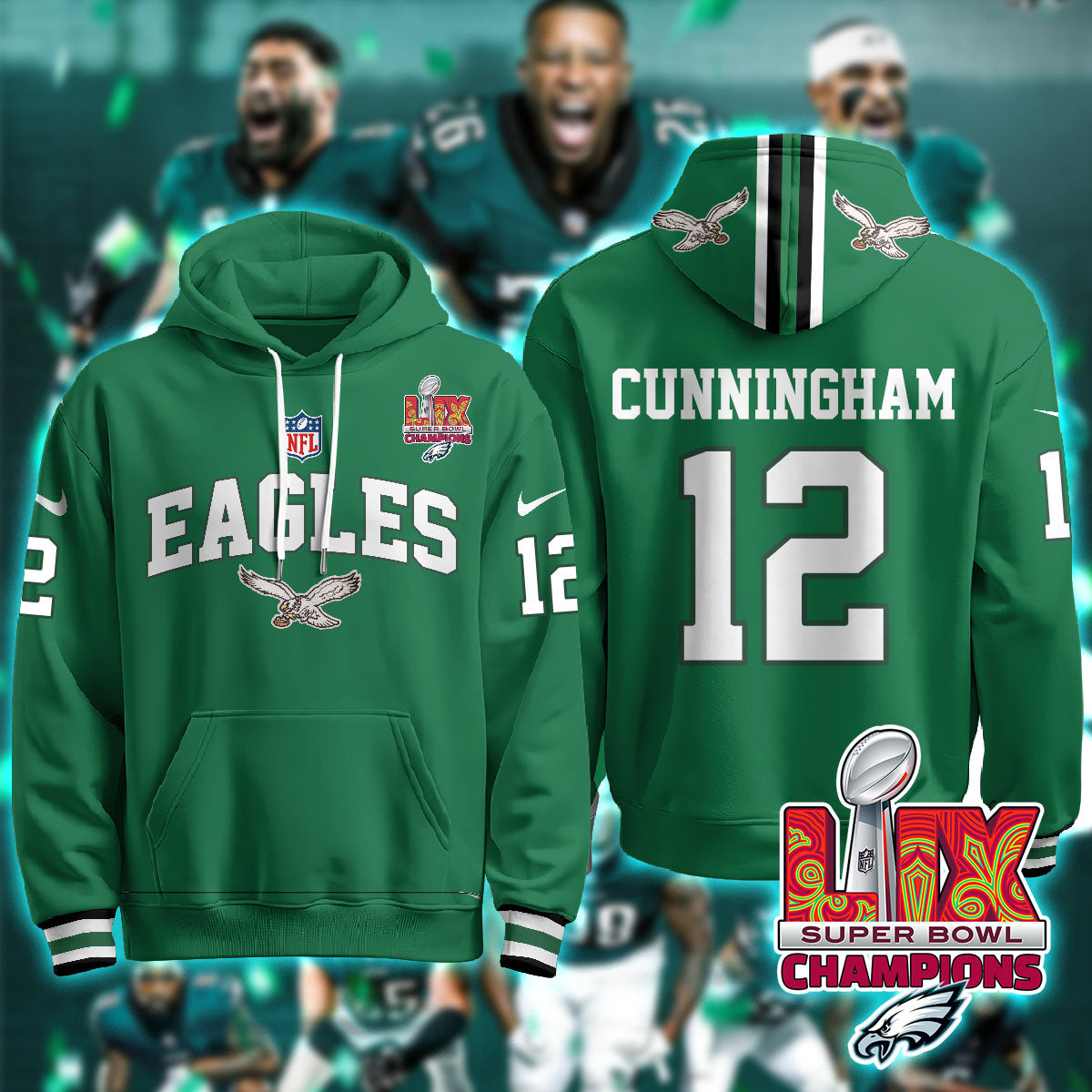 PHI Super Bowl LIX Champions Hoodie