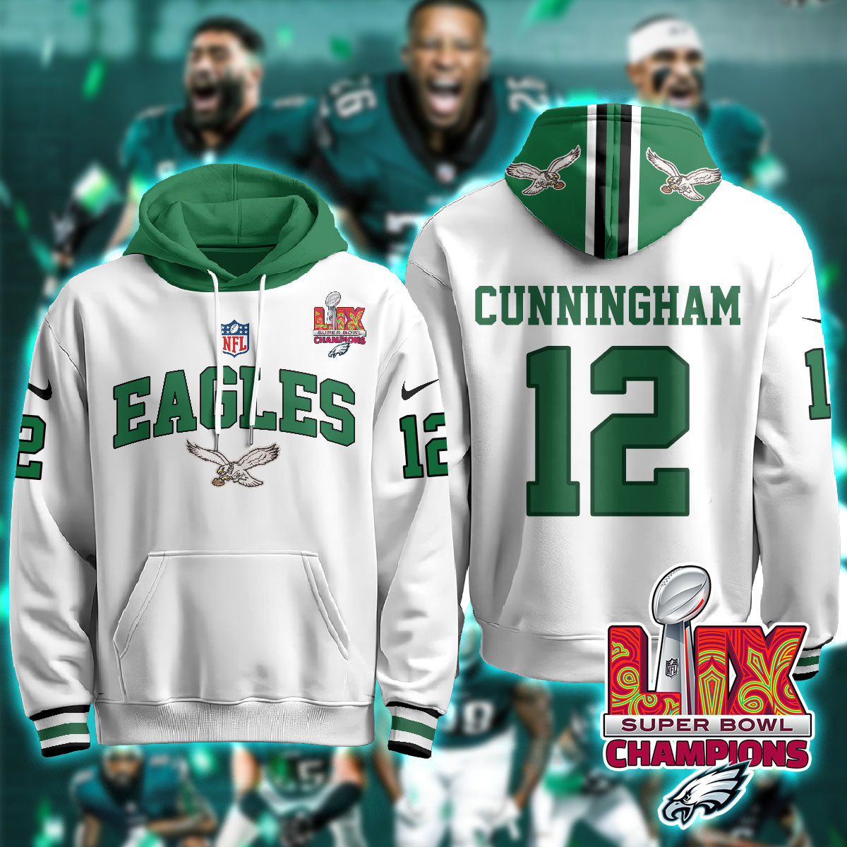 PHI Super Bowl LIX Champions Hoodie