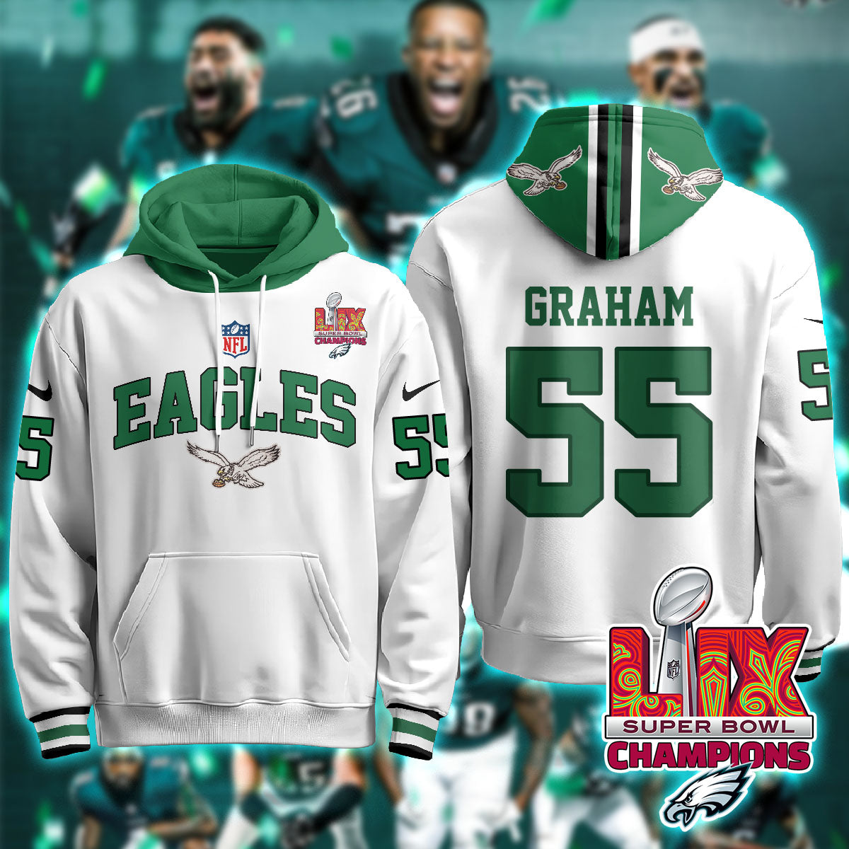 PHI Super Bowl LIX Champions Hoodie