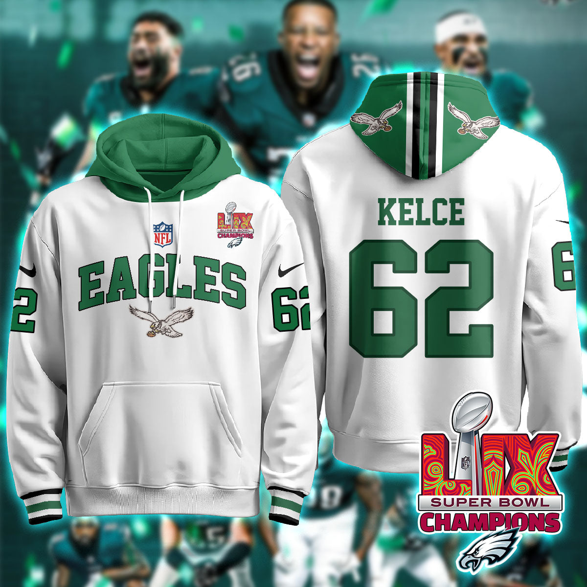 PHI Super Bowl LIX Champions Hoodie