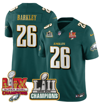 PHI LII-LIX Super Bowl Champions Vapor Limited Gold Jersey - Stitched