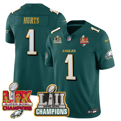 PHI LII-LIX Super Bowl Champions Vapor Limited Gold Jersey - Stitched