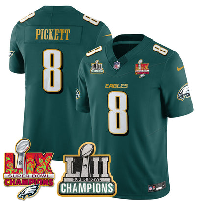PHI LII-LIX Super Bowl Champions Vapor Limited Gold Jersey - Stitched