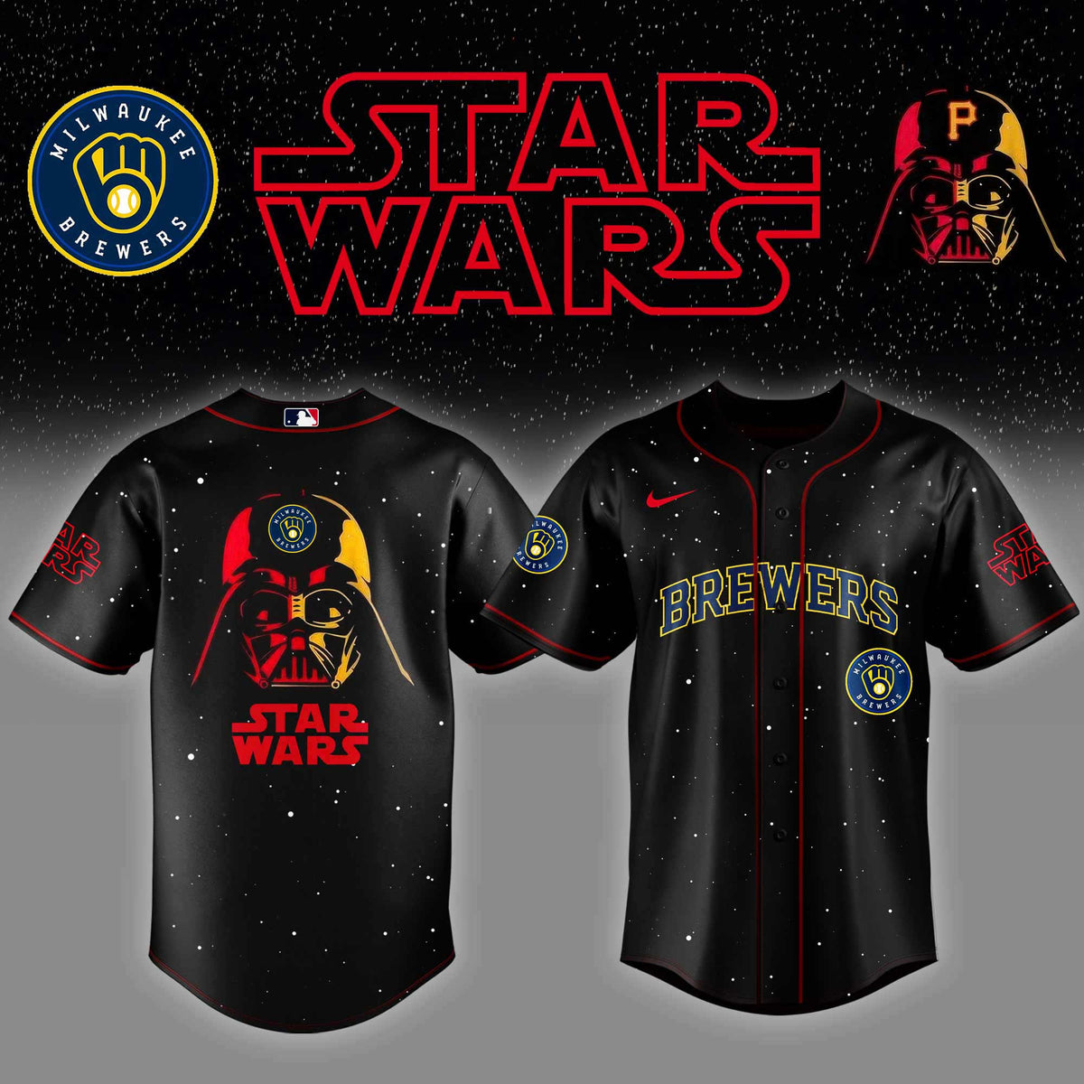 Milwaukee Brewers x Stars Wars Night Baseball Jersey Editions Limited