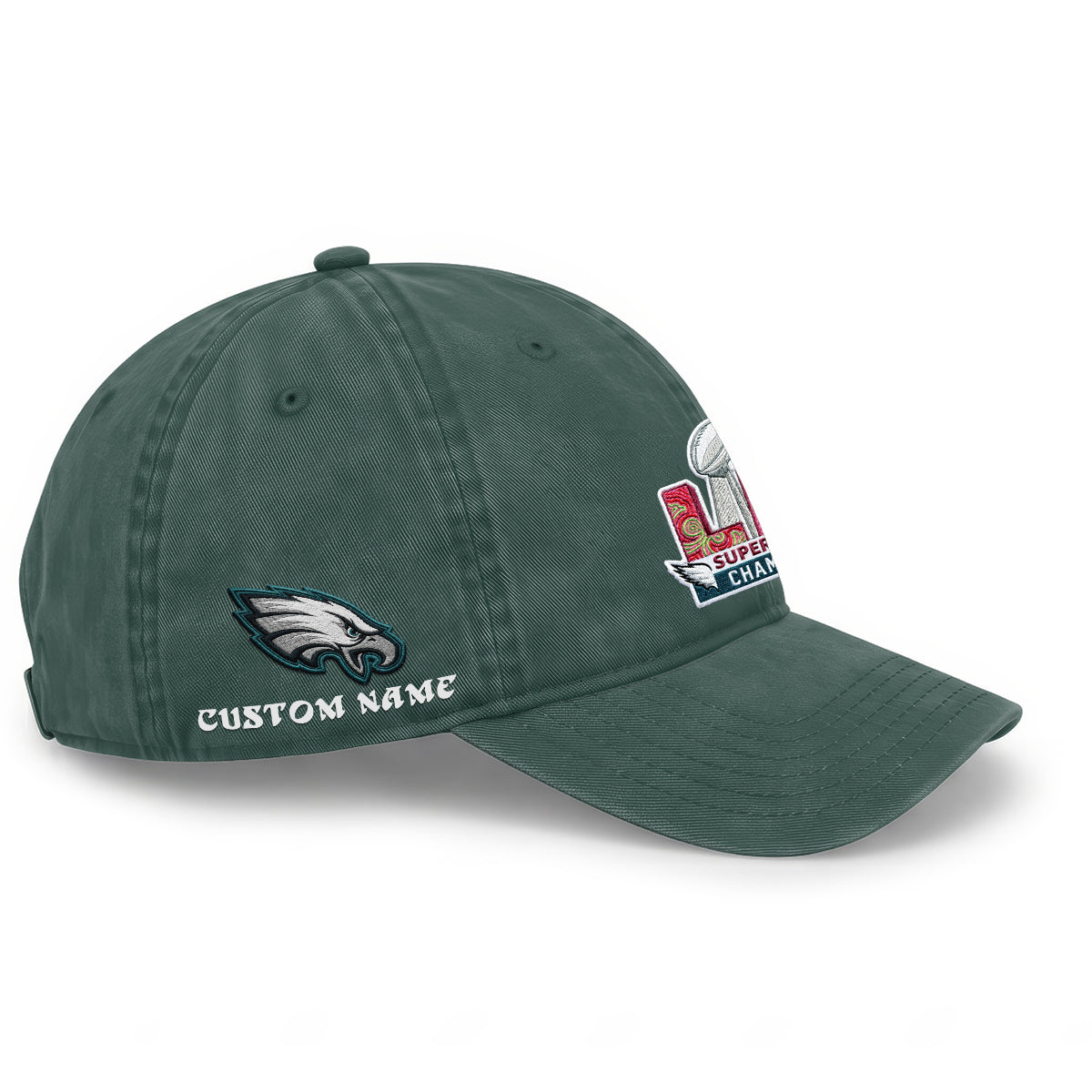 PHI Champions SB LIX Baseball Custom Wash Hat - Embroidered