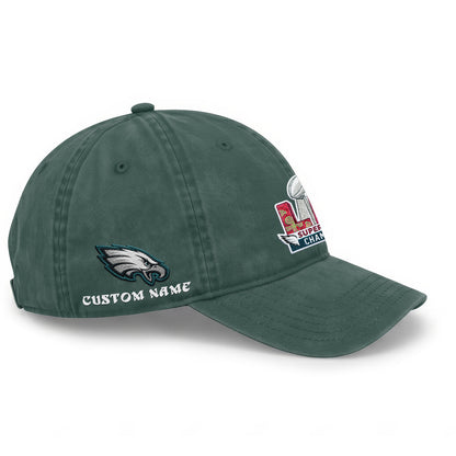 PHI Champions SB LIX Baseball Custom Wash Hat - Embroidered