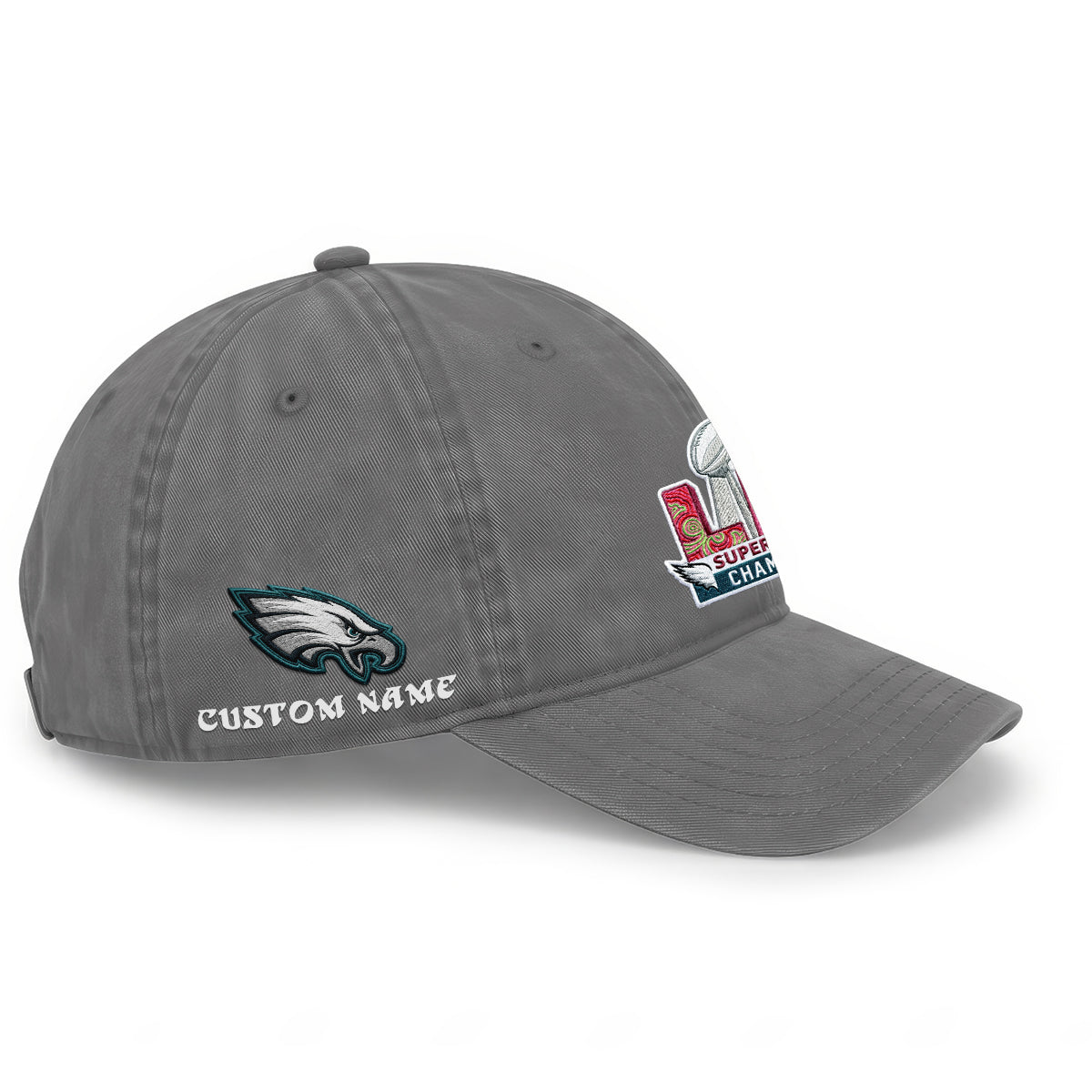 PHI Champions SB LIX Baseball Custom Wash Hat - Embroidered