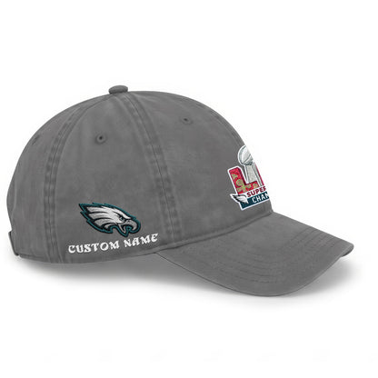 PHI Champions SB LIX Baseball Custom Wash Hat - Embroidered