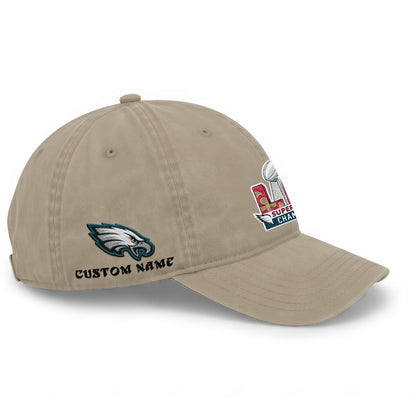 PHI Champions SB LIX Baseball Custom Wash Hat - Embroidered