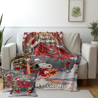 TB x SNP | Premium Christmas Fleece Blanket & Throw Pillow