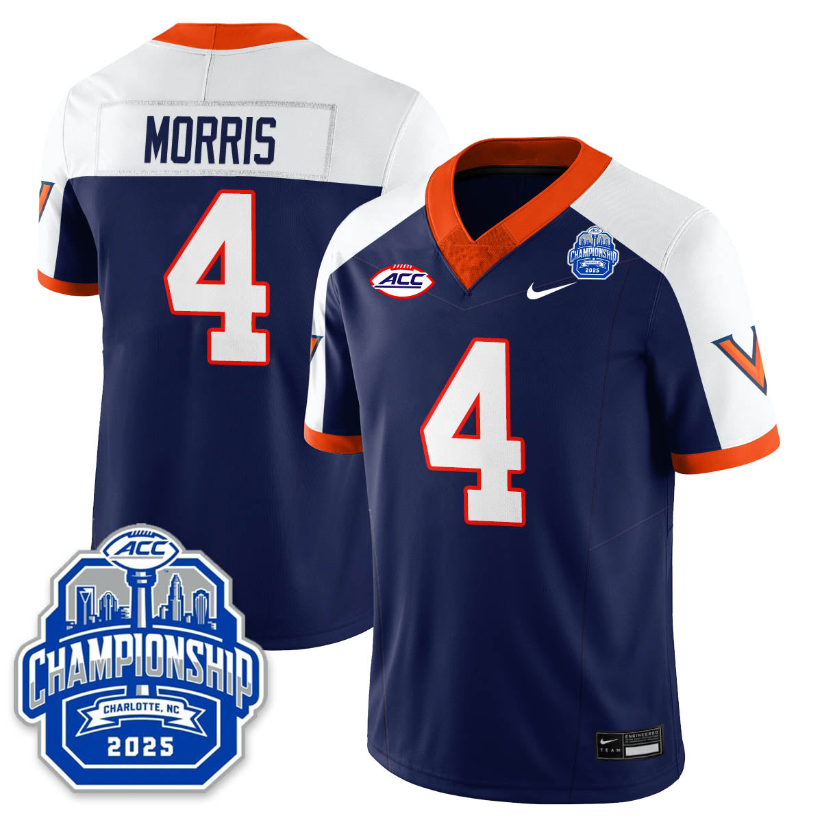 Virginia Football ACC Championship Vapor Limited Jersey - Stitched
