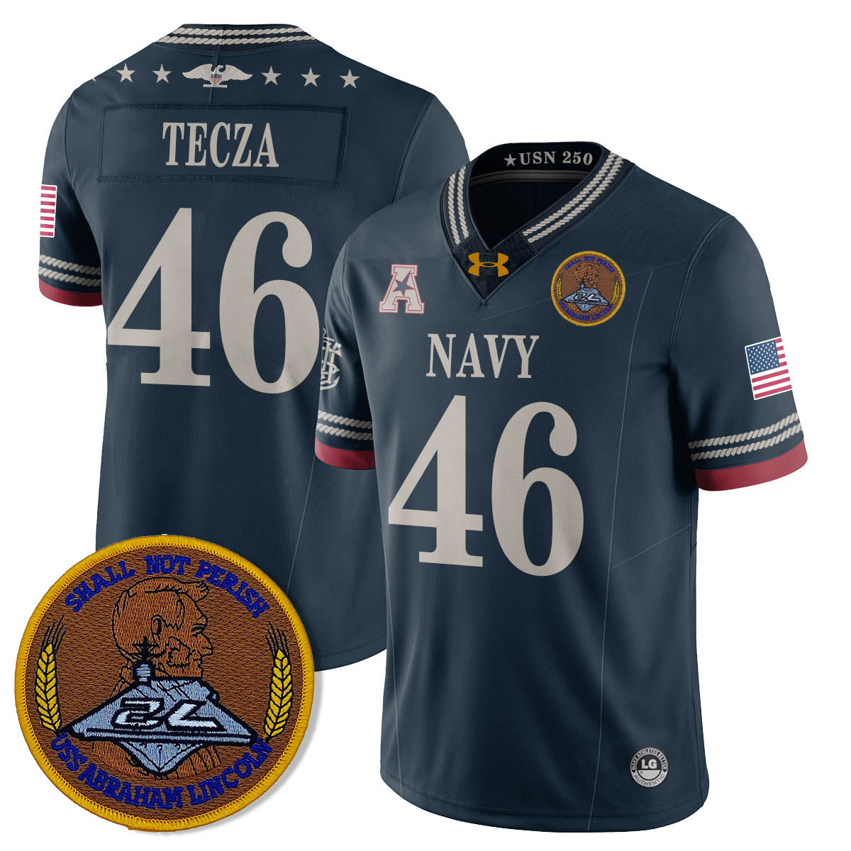 Navy MID Honoring the 250th Anniversary of the United States Navy Jersey - Stitched