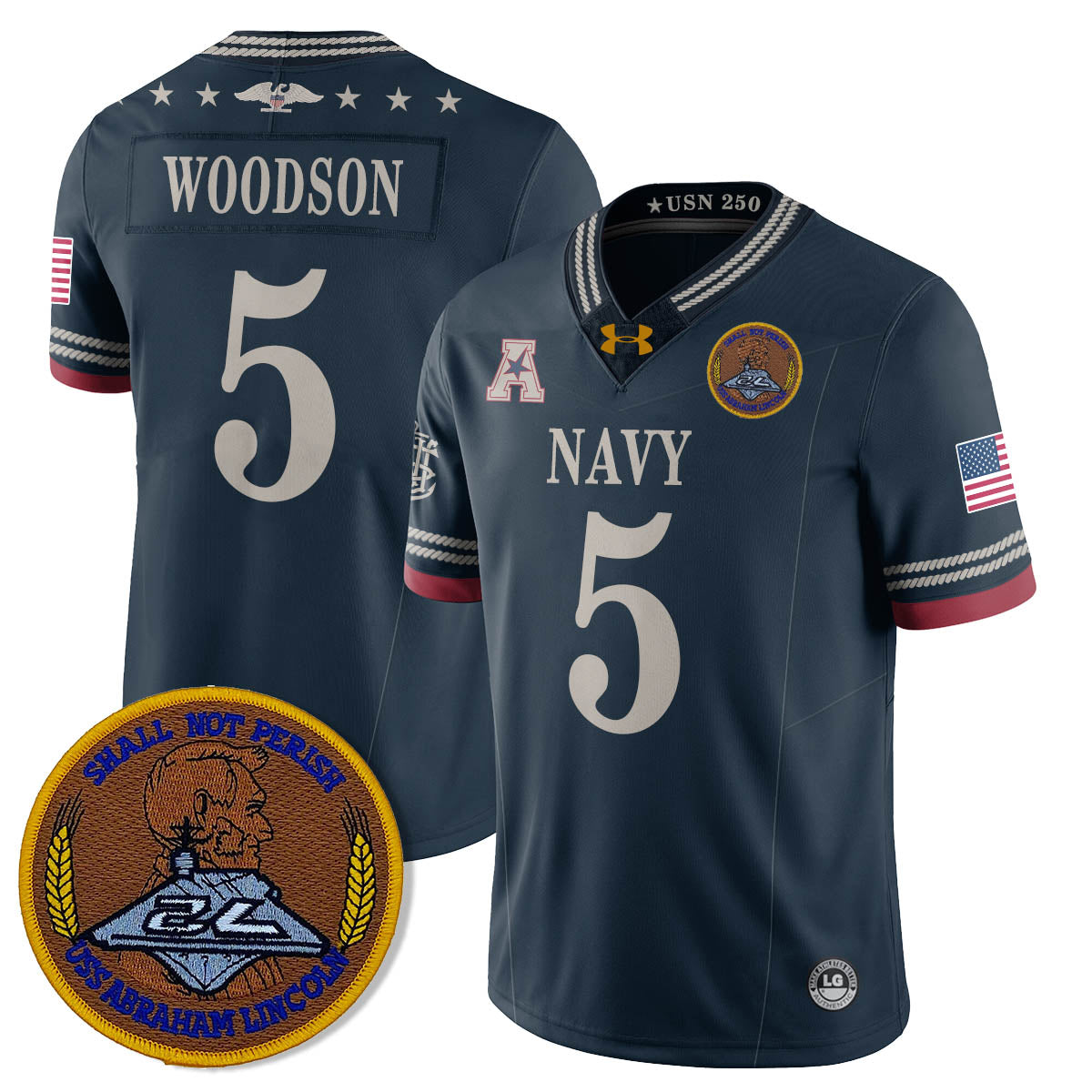 Navy MID Honoring the 250th Anniversary of the United States Navy Jersey - Stitched