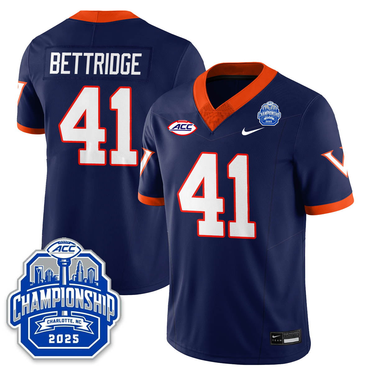 Virginia Football ACC Championship Vapor Limited Jersey - Stitched