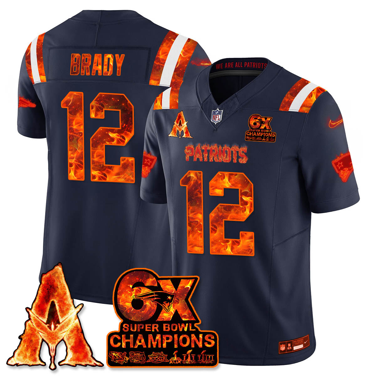 NE x Avatar 3 Fire and Ash Jersey - Stitched