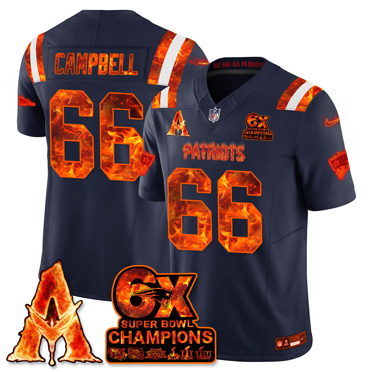 NE x Avatar 3 Fire and Ash Jersey - Stitched