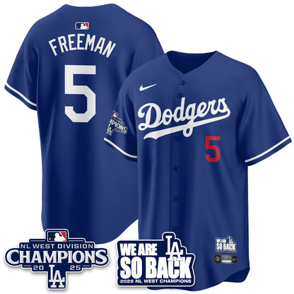 LAD 2025 NL West Division Champions Jersey - Stitched