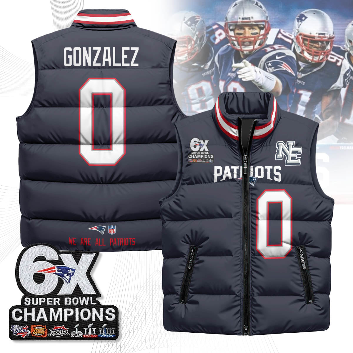 NE 6-Time Champions Unisex Puffer Vest