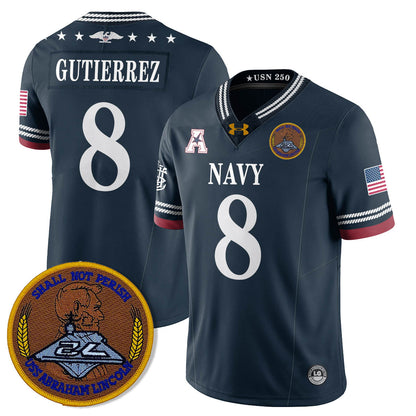 Navy MID Honoring the 250th Anniversary of the United States Navy Jersey - Stitched