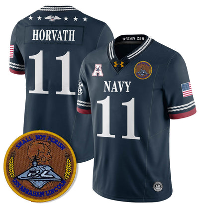 Navy MID Honoring the 250th Anniversary of the United States Navy Jersey - Stitched