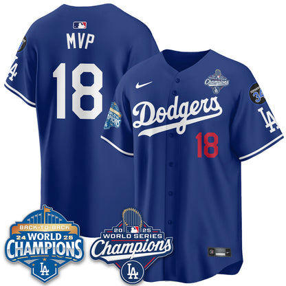 LAD 2025 World Series Champions Jersey - Stitched