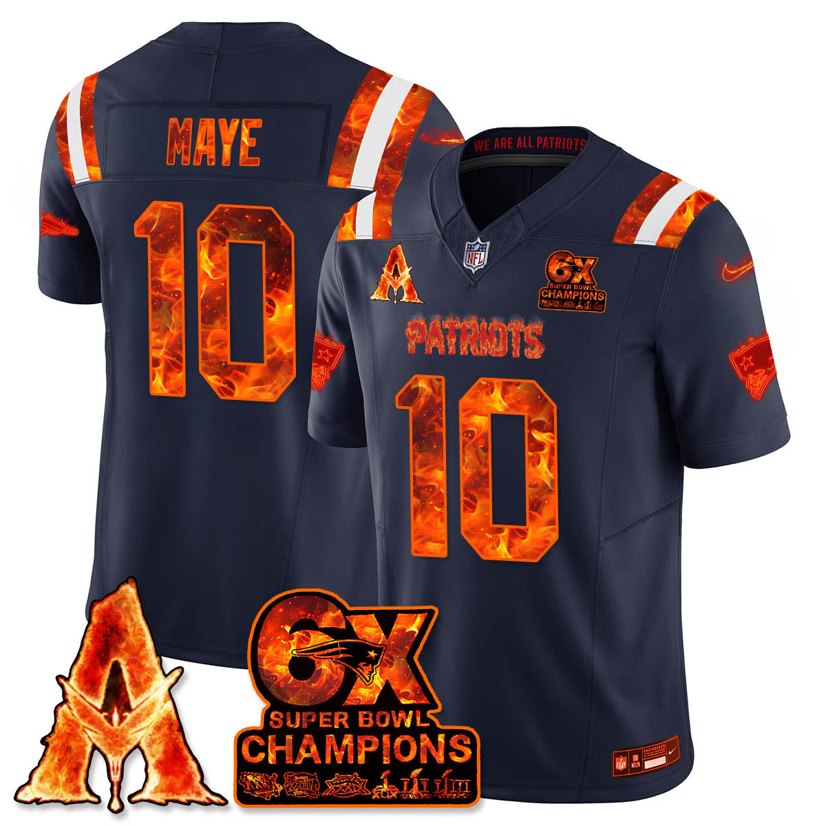 NE x Avatar 3 Fire and Ash Jersey - Stitched