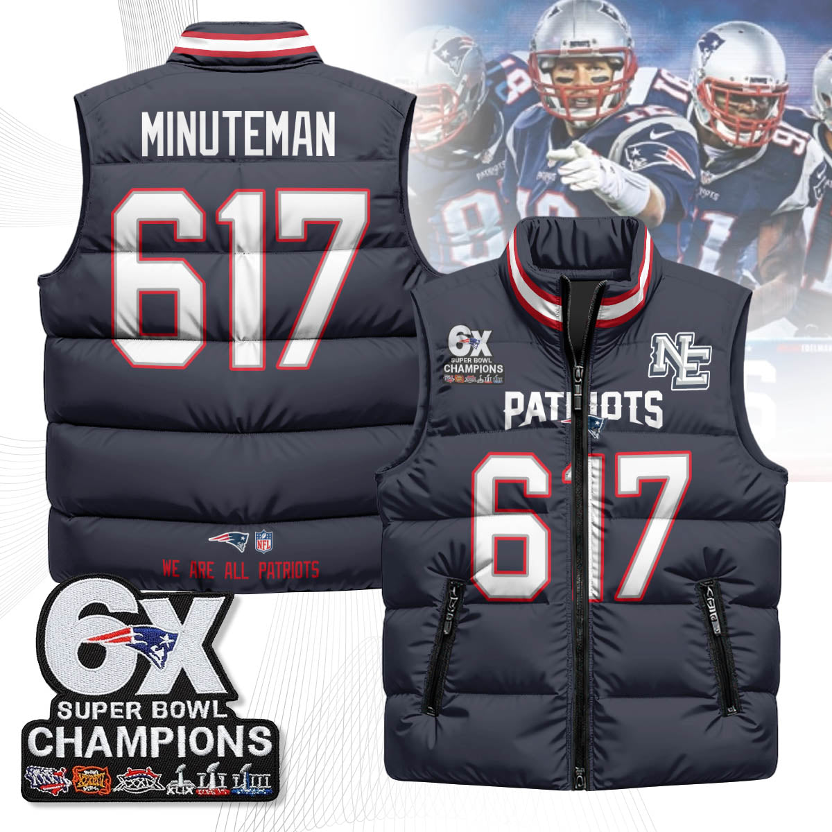 NE 6-Time Champions Unisex Puffer Vest