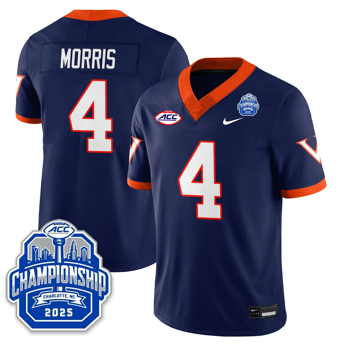 Virginia Football ACC Championship Vapor Limited Jersey - Stitched