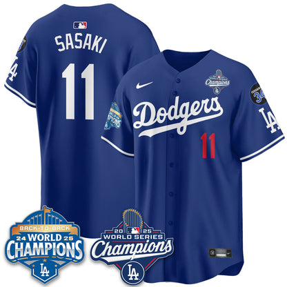 LAD 2025 World Series Champions Jersey - Stitched