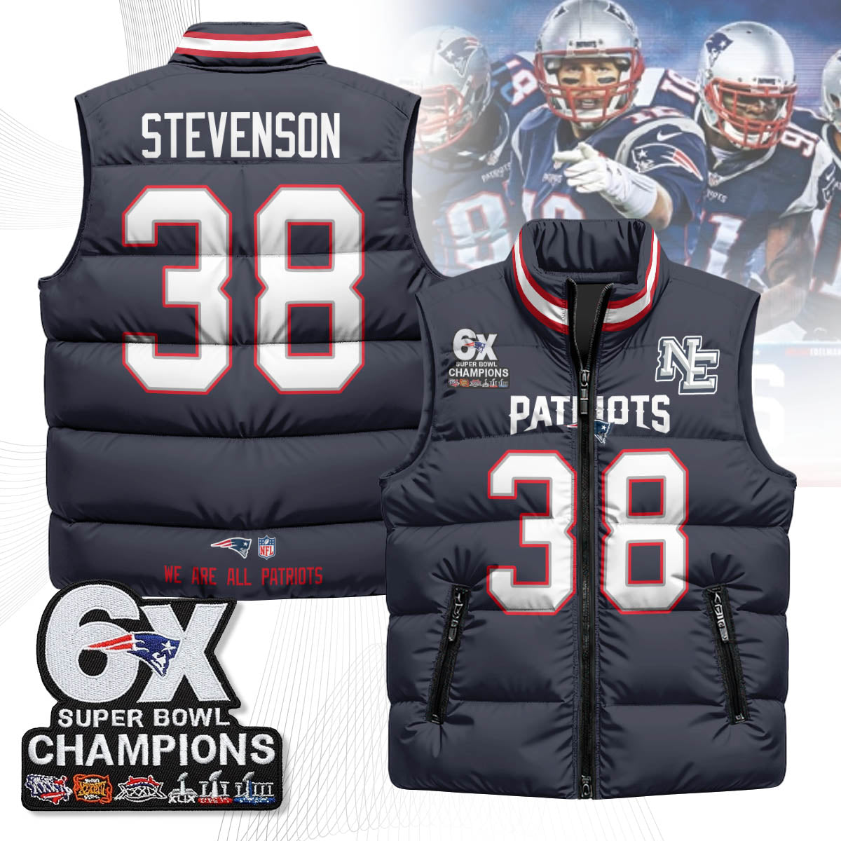 NE 6-Time Champions Unisex Puffer Vest