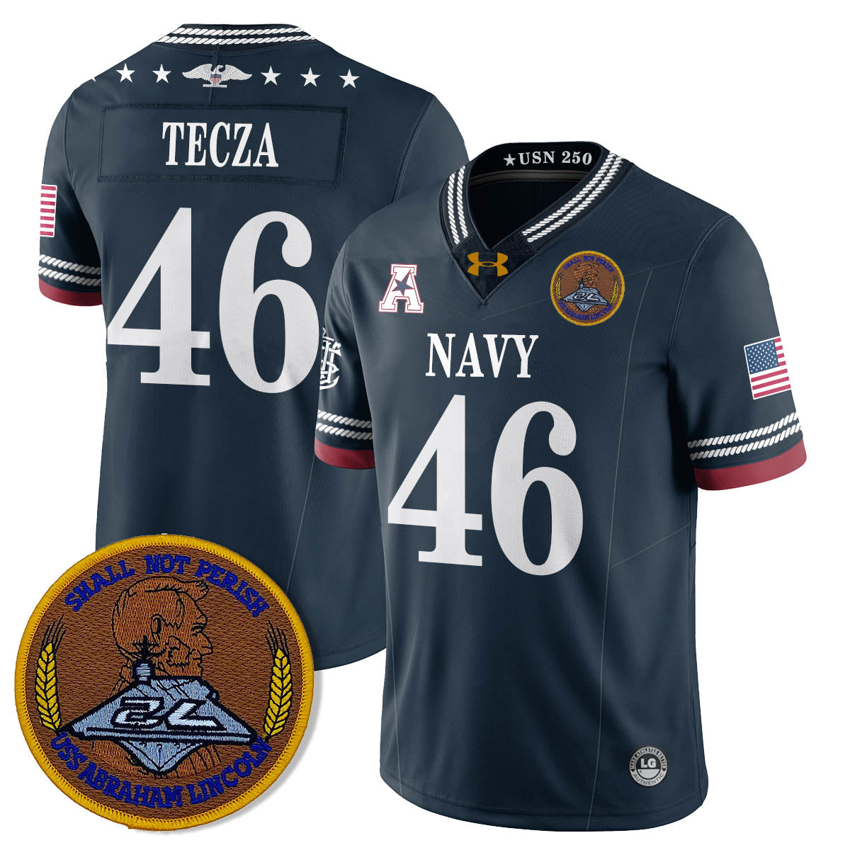 Navy MID Honoring the 250th Anniversary of the United States Navy Jersey - Stitched