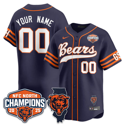 Custom CHI  NFC North Division Champions Vapor Limited Baseball Jersey - Stitched