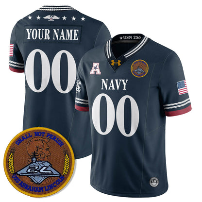 Custom Navy MID Honoring the 250th Anniversary of the United States Navy Jersey - Stitched